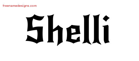 Gothic Name Tattoo Designs Shelli Free Graphic
