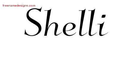 Elegant Name Tattoo Designs Shelli Free Graphic
