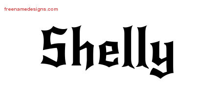 Gothic Name Tattoo Designs Shelly Free Graphic