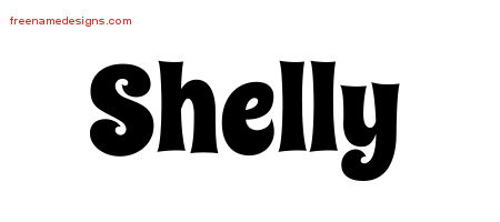 Groovy Name Tattoo Designs Shelly Free Lettering