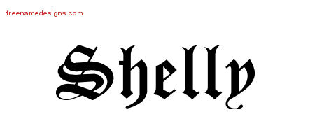 Blackletter Name Tattoo Designs Shelly Graphic Download