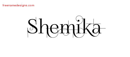Decorated Name Tattoo Designs Shemika Free