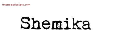 Vintage Writer Name Tattoo Designs Shemika Free Lettering