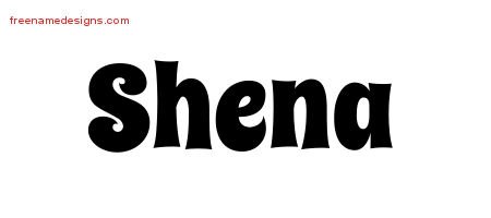 Groovy Name Tattoo Designs Shena Free Lettering