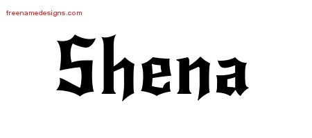Gothic Name Tattoo Designs Shena Free Graphic