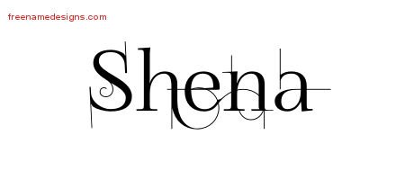 Decorated Name Tattoo Designs Shena Free