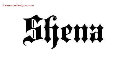 Old English Name Tattoo Designs Shena Free