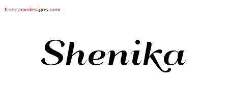 Art Deco Name Tattoo Designs Shenika Printable
