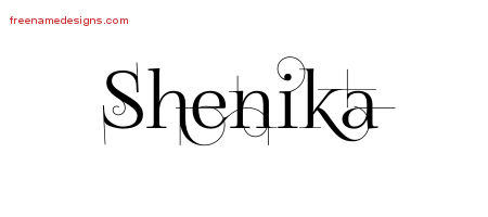 Decorated Name Tattoo Designs Shenika Free