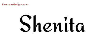 Calligraphic Stylish Name Tattoo Designs Shenita Download Free