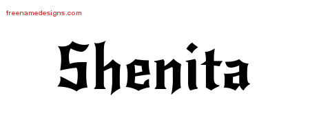 Gothic Name Tattoo Designs Shenita Free Graphic