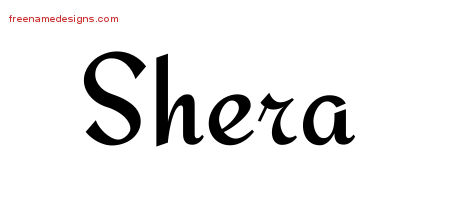 Calligraphic Stylish Name Tattoo Designs Shera Download Free