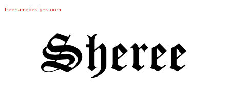 Blackletter Name Tattoo Designs Sheree Graphic Download