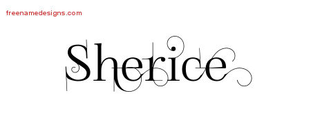 Decorated Name Tattoo Designs Sherice Free