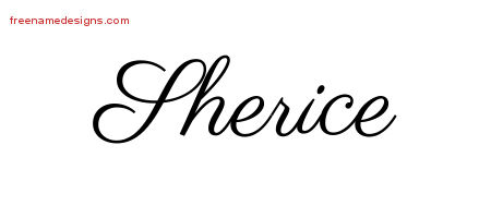 Classic Name Tattoo Designs Sherice Graphic Download