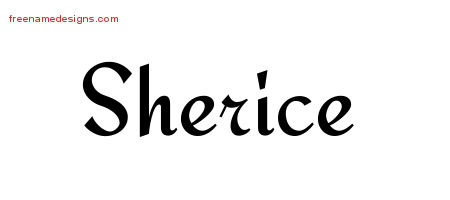 Calligraphic Stylish Name Tattoo Designs Sherice Download Free