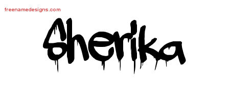 Graffiti Name Tattoo Designs Sherika Free Lettering
