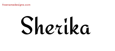 Calligraphic Stylish Name Tattoo Designs Sherika Download Free