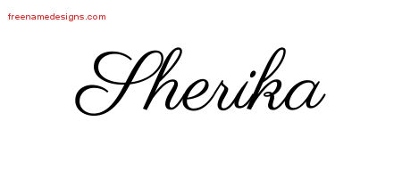 Classic Name Tattoo Designs Sherika Graphic Download