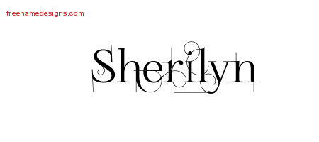 Decorated Name Tattoo Designs Sherilyn Free