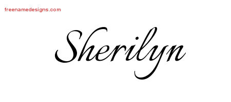 Calligraphic Name Tattoo Designs Sherilyn Download Free