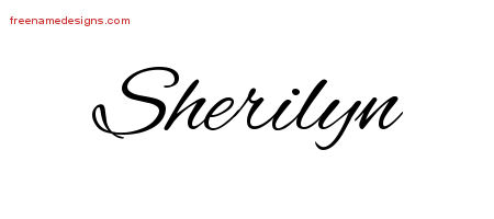 Cursive Name Tattoo Designs Sherilyn Download Free