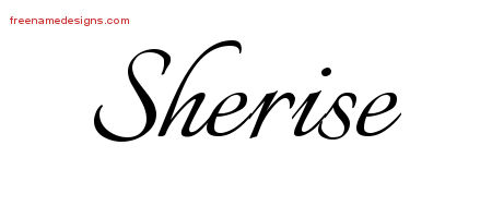 Calligraphic Name Tattoo Designs Sherise Download Free