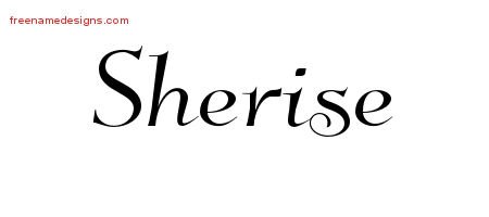 Elegant Name Tattoo Designs Sherise Free Graphic