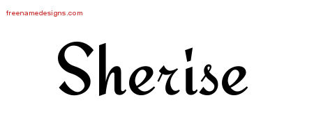 Calligraphic Stylish Name Tattoo Designs Sherise Download Free