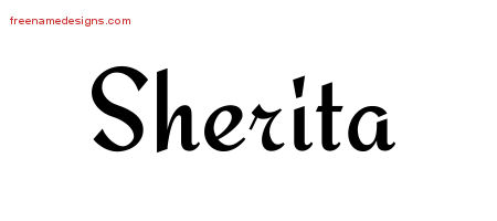 Calligraphic Stylish Name Tattoo Designs Sherita Download Free