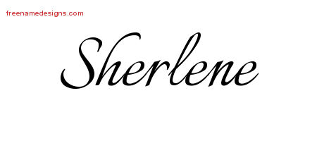 Calligraphic Name Tattoo Designs Sherlene Download Free