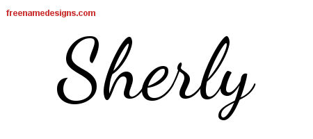 Lively Script Name Tattoo Designs Sherly Free Printout