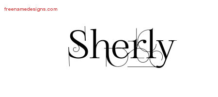 Decorated Name Tattoo Designs Sherly Free