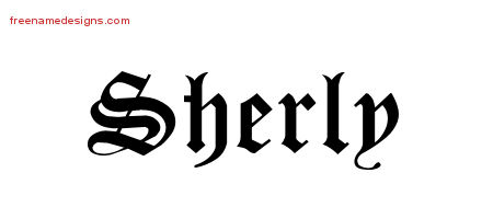 Blackletter Name Tattoo Designs Sherly Graphic Download