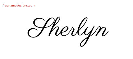 Classic Name Tattoo Designs Sherlyn Graphic Download