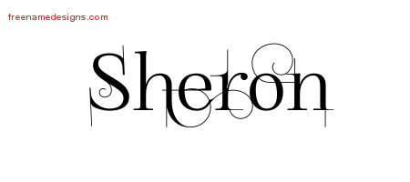 Decorated Name Tattoo Designs Sheron Free