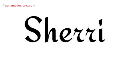 Calligraphic Stylish Name Tattoo Designs Sherri Download Free