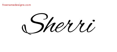 Cursive Name Tattoo Designs Sherri Download Free