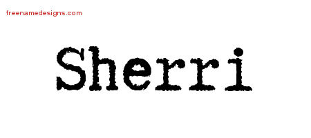 Typewriter Name Tattoo Designs Sherri Free Download
