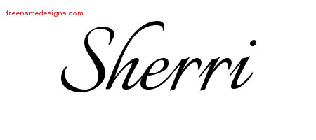 Calligraphic Name Tattoo Designs Sherri Download Free