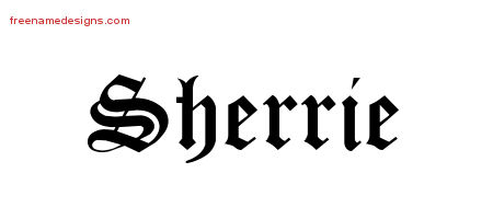 Blackletter Name Tattoo Designs Sherrie Graphic Download