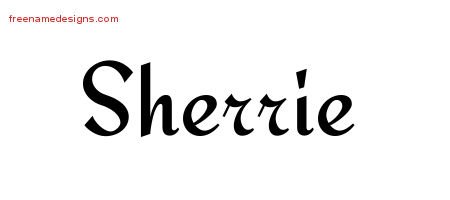 Calligraphic Stylish Name Tattoo Designs Sherrie Download Free