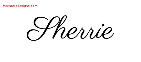 Classic Name Tattoo Designs Sherrie Graphic Download