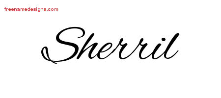 Cursive Name Tattoo Designs Sherril Download Free