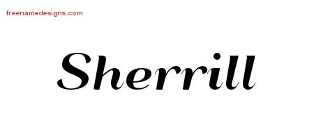 Art Deco Name Tattoo Designs Sherrill Printable