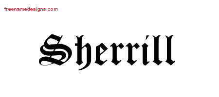 Blackletter Name Tattoo Designs Sherrill Graphic Download