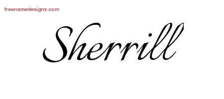 Calligraphic Name Tattoo Designs Sherrill Download Free
