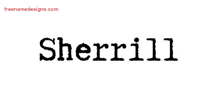 Typewriter Name Tattoo Designs Sherrill Free Download