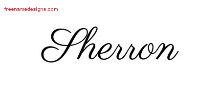 Classic Name Tattoo Designs Sherron Graphic Download