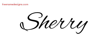 Cursive Name Tattoo Designs Sherry Download Free